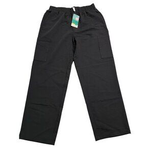 Halara Multifunction Black Cargo Pants W/Elastic Ruched Waistband Medium Size M